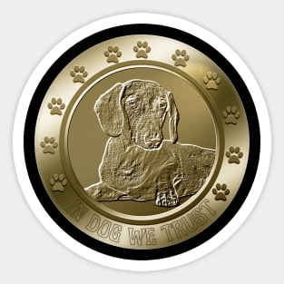 Dachshund Doxie Coin Funny Crypto Cryptocurrency Sticker